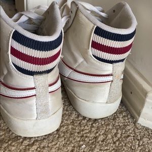 nike blazer mid white blackened blue red crush